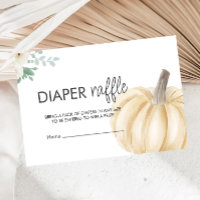 A Little Pumpkin Baby Shower Diaper Raffle Tickets