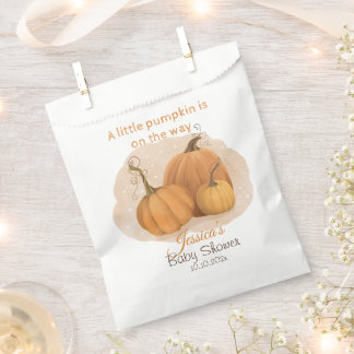 A Little Pumpkin Baby Shower Favour Bags