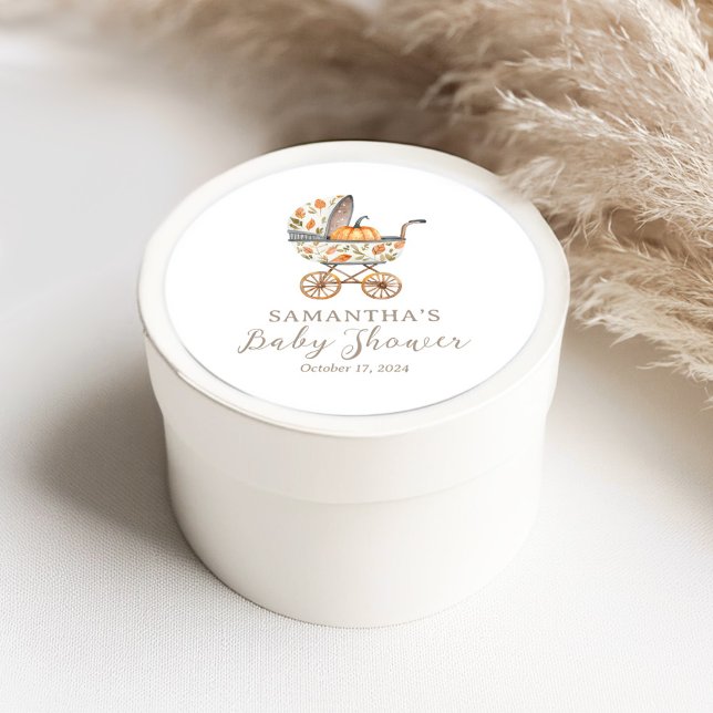 A Little Pumpkin Baby Shower Favour Stickers (Creator Uploaded)