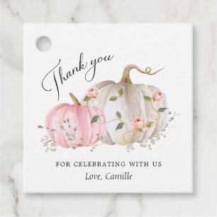 A Little Pumpkin Baby Shower Favour Tags