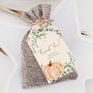 A Little Pumpkin Baby Shower Favour Thank You Gift Tags