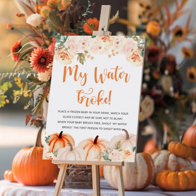 A Little Pumpkin Baby Shower Game Sign (Creator Uploaded)