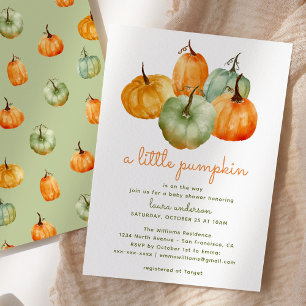 A Little Pumpkin Baby Shower - Gender Neutral Invitation