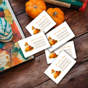 A Little Pumpkin Baby Shower Girl Books for Baby Enclosure Card