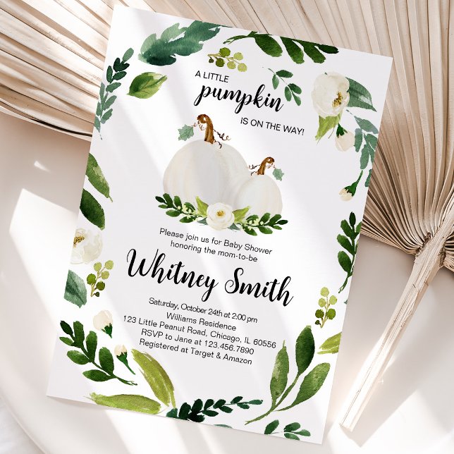 A Little Pumpkin Baby Shower Invitation (Creator Uploaded)