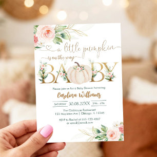 A Little Pumpkin Baby Shower Invitation