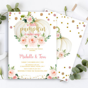 A Little Pumpkin Baby Shower Invitation
