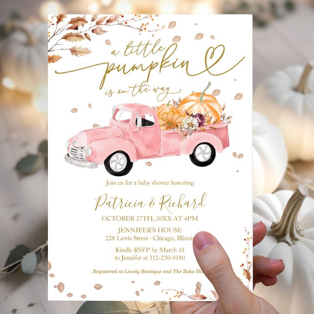 A Little Pumpkin Baby Shower Invitation (Creator Uploaded)