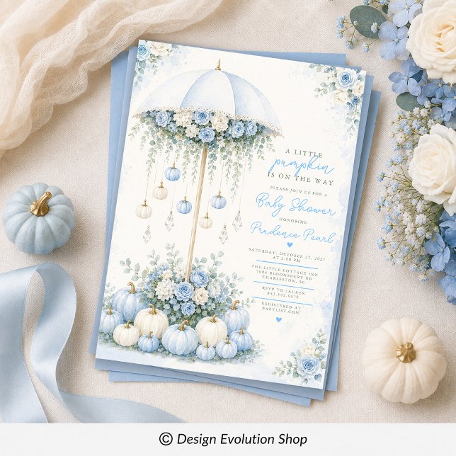 A Little Pumpkin Baby Shower Invitation (Creator Uploaded)