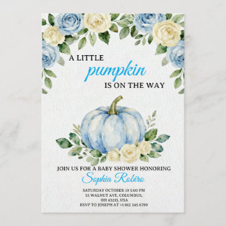 A Little Pumpkin” Baby Shower Invitation
