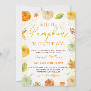 A Little Pumpkin Baby Shower Invitation
