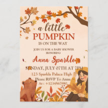 A Little Pumpkin Baby Shower Invitation Card