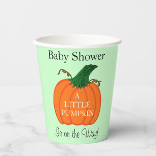 A Little Pumpkin Baby Shower  Paper Cups