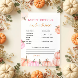 A Little Pumpkin Baby Shower | Predictions&Advice Invitation