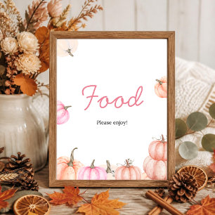 A Little Pumpkin Baby Shower Sign Food