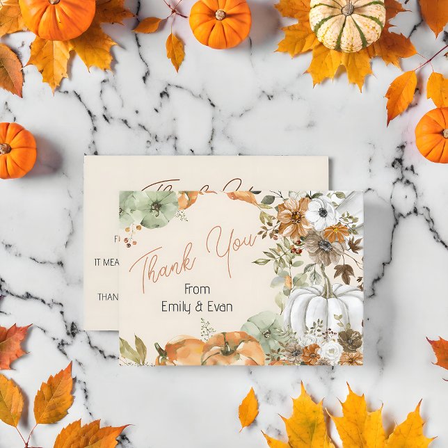 A Little Pumpkin Baby Shower thank you  Card (Creator Uploaded)