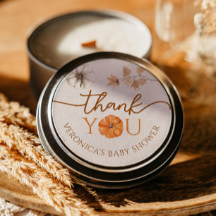 A Little Pumpkin Baby Shower Thank You Stickers