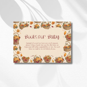 A Little Pumpkin Basket Burgundy Books For Baby Enclosure Card