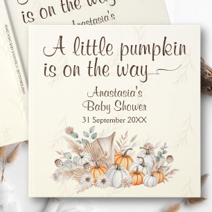 A Little Pumpkin Boho Baby Shower Guest Book