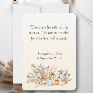 A Little Pumpkin Boho Baby Shower  Thank You Card