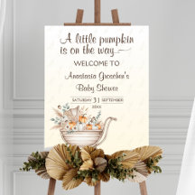 A Little Pumpkin Boho Baby Shower Welcome