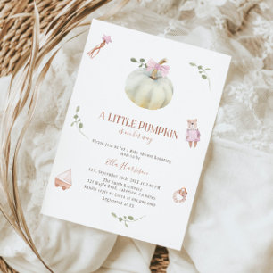 A Little Pumpkin Boho Vintage Toys Baby Shower  Invitation