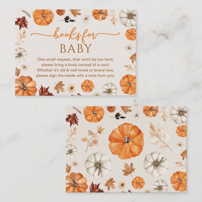 A Little Pumpkin Books for Baby Enclosure Card (Front/Back)