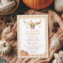 A Little Pumpkin Boy Baby Shower Gingham