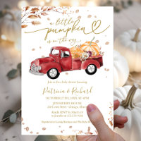 A Little Pumpkin Budget Baby Shower Invitations