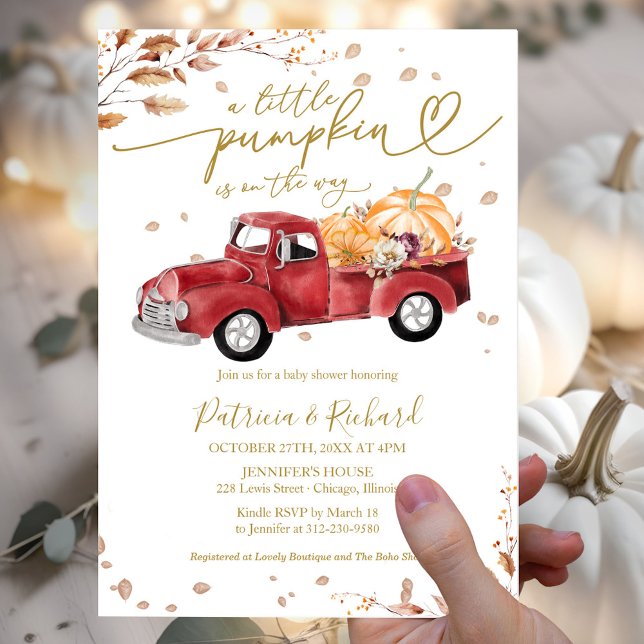 A Little Pumpkin Budget Baby Shower Invitations Flyer (Creator Uploaded)