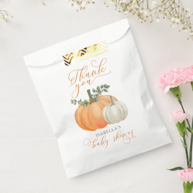 A Little Pumpkin Fall Autumn Baby Shower  Favour Bags (Sealed)