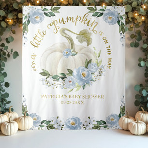 A Little Pumpkin Fall Baby Shower Backdrop Tapestry