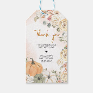 A Little Pumpkin Fall Baby Shower Favour Tags