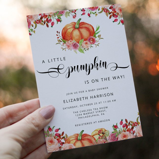 A Little Pumpkin Fall Baby Shower | Gender Neutral Invitation (Creator Uploaded)