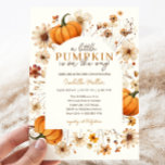 A Little Pumpkin Fall Baby Shower Gender Neutral  Invitation<br><div class="desc">🍂 Planning a cosy, unforgettable baby shower? Welcome autumn with our charming Little Pumpkin Fall Baby Shower Invitation! Whether you're celebrating a little pumpkin on the way or hosting a boho-themed affair, this invitation sets the perfect tone for your gender-neutral baby shower. 🎃 Embrace the warmth of the season with...</div>