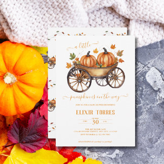 A Little Pumpkin Fall Baby Shower Gender Neutral Invitation