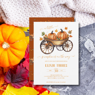 A Little Pumpkin Fall Baby Shower Gender Neutral Invitation