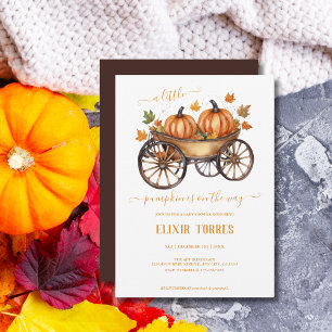 A Little Pumpkin Fall Baby Shower Gender Neutral Invitation