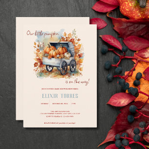 A Little Pumpkin Fall Baby Shower Gender Neutral Invitation