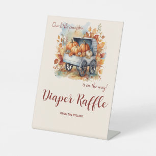 A Little Pumpkin Fall Baby Shower   Gender Neutral Pedestal Sign