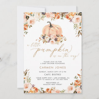 A Little Pumpkin Fall Baby Shower Invitation