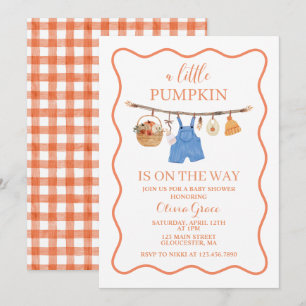 A Little Pumpkin Fall Baby Shower Invitation