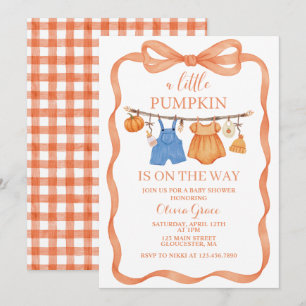 A Little Pumpkin Fall Baby Shower Invitation