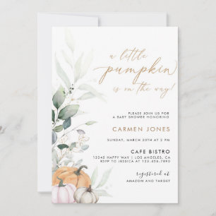 A Little Pumpkin Fall Baby Shower Invitation