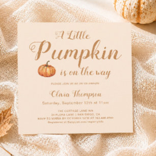 A Little Pumpkin Fall Baby Shower Invitation