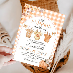 A Little Pumpkin Fall Baby Shower Invitation
