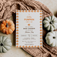 A Little Pumpkin Fall Baby Shower Invitation