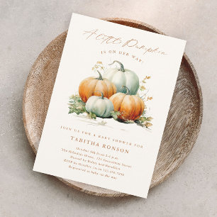 A Little Pumpkin Fall Baby Shower Magnetic Invitation