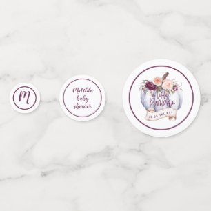 A little pumpkin fall baby shower party decor confetti