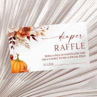 A Little Pumpkin Floral Baby Shower Diaper Raffle